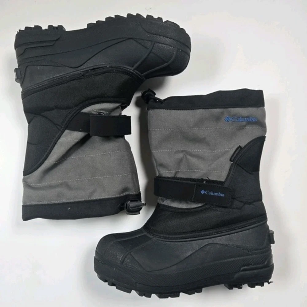 Columbia Boys Kids Toddler Powderbug Plus II Snow Boot Black Blue Size 2